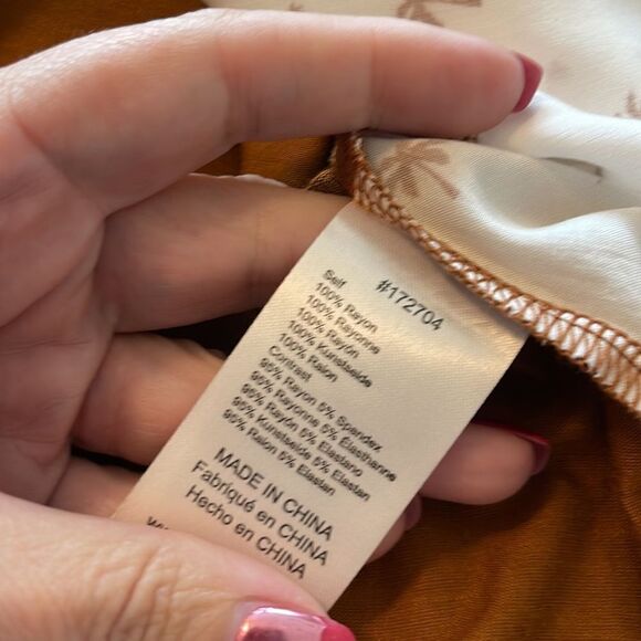 (BOGO FREE) Anthropologie Dolan Left Coast Mixed Media Palm Tree Tank Top XS - Picture 4 of 4